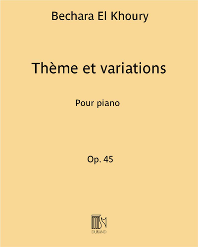 Thème et variations Op. 45