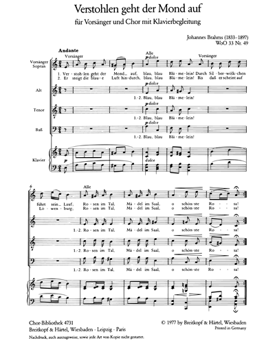 Deutsche Volkslieder WoO 33 - Nr. 49 