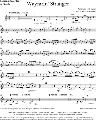 Descant Recorder/Piccolo (Alternative)