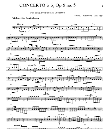 Concerto a 5 in C op. 9/5