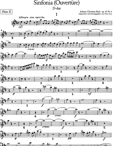Sinfonia D-dur op. 18 Nr. 6 - Ouvertüre