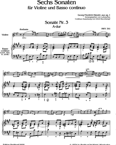 6 Sonaten op. 1 - Heft 1