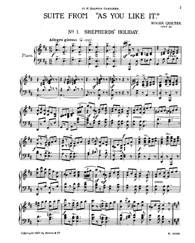 Suite from As You Like It, op. 21