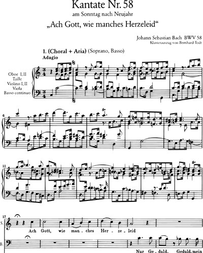 Kantate BWV 58 „Ach Gott, wie manches Herzeleid“