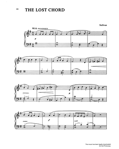 The Lost Chord Piano Sheet Music by Arthur Sullivan | nkoda | Free 7 ...