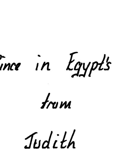 Long Since in Egypt’s Plentious Land