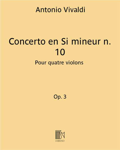 Concerto en Si mineur RV 580 Op. 3 n. 10