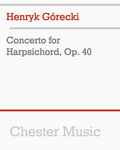 Concerto for Harpsichord, Op. 40