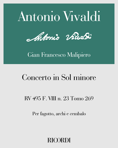 Concerto in Sol minore RV 495 F. VIII n. 23 Tomo 269