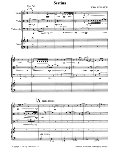 Sestina Sheet Music by John Woolrich | nkoda | Free 7 days trial