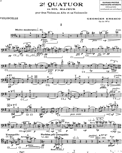 Deuxième Quatuor en Sol majeur Op. 22 n. 2