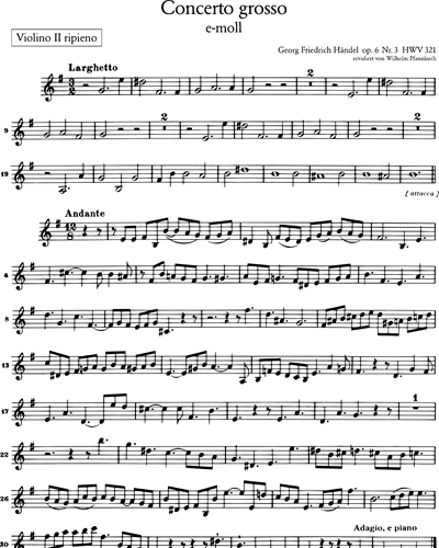 Concerto grosso (Nr. 14) e-moll op. 6/3 HWV 321