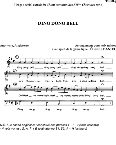 Ding Dong Bell - SAB