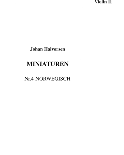 Nr. 4 Norwegisch (aus „Miniaturen")