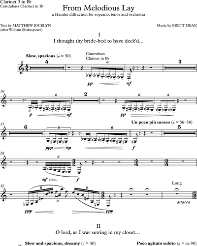 Clarinet 3 in Bb/Contrabass Clarinet