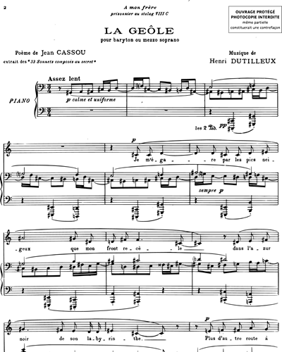 Baritone/Mezzo-soprano (Alternative) & Piano Reduction