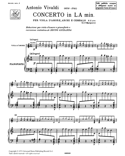 Concerto en La minore RV 397 F. II n. 6