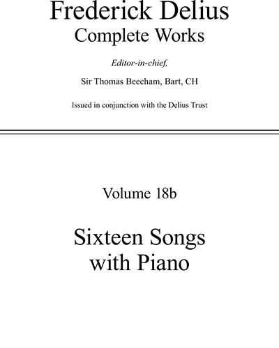 Sixteen Songs with Piano