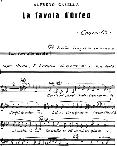 Favola Di Orfeo Sheet Music By Alfredo Casella Nkoda Free 7 Days Trial