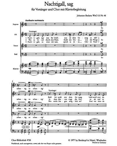 Deutsche Volkslieder WoO 33 - Nr. 48 