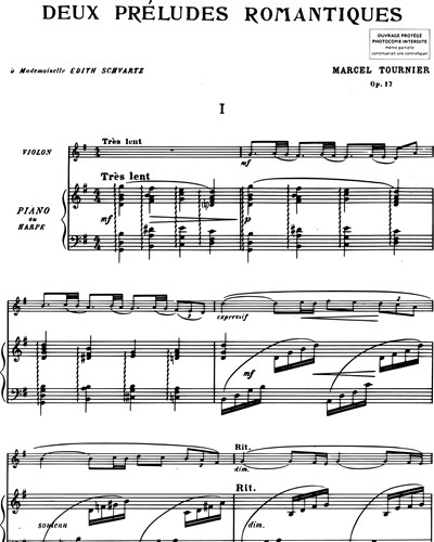 Deux préludes romantiques Op. 17