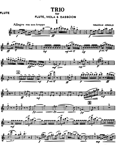 Trio for Flute, Viola and Bassoon, Op. 6