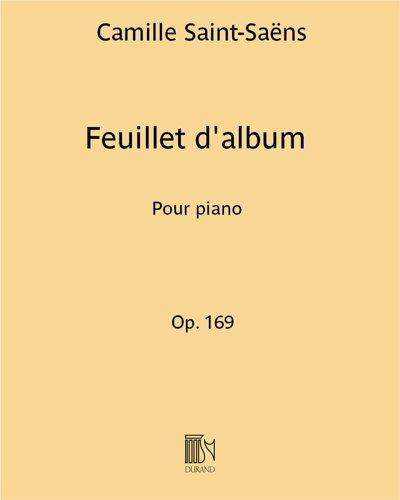 Feuillet d'Album, op. 169