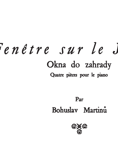 Fenêtre sur le Jardin, op. 270