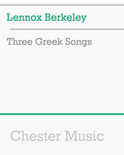 Three Greek Songs