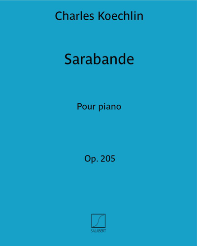 Sarabande (extrait de "Parita pour orchestre de chambre") Op. 205
