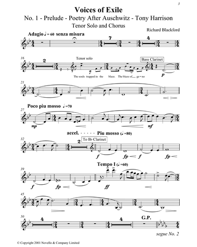 Clarinet 1 in Bb/Clarinet in A/Bass Clarinet