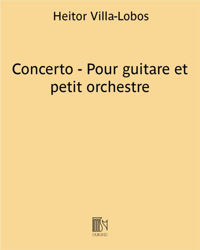 Concerto - Pour guitare et petit orchestre