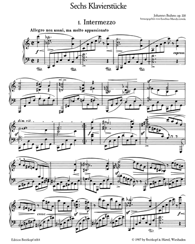 6 Klavierstücke op. 118