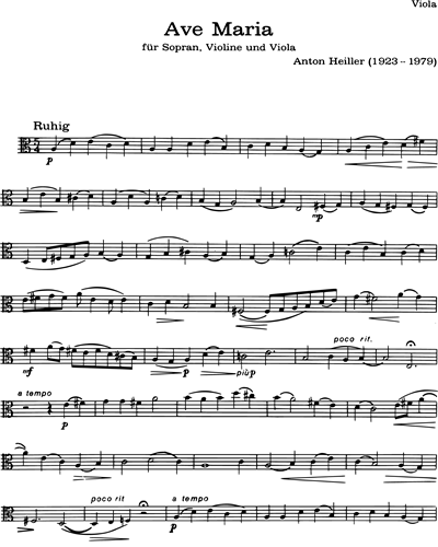 Ave Maria Sheet Music by Anton Heiller | nkoda | Free 7 days trial