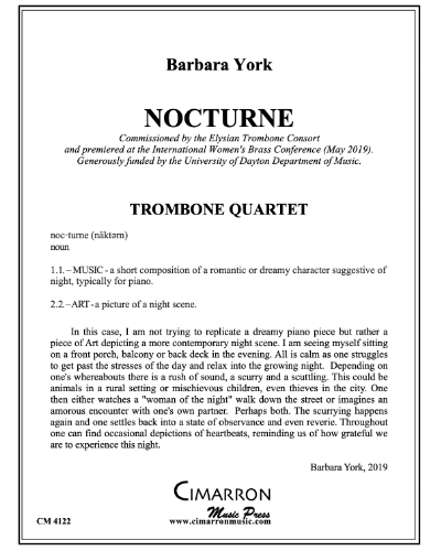Nocturne for Trombone Quartet