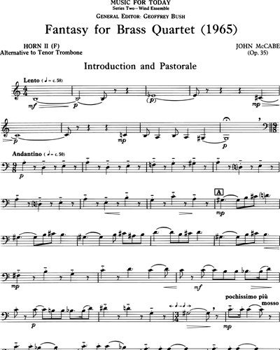 Fantasy for Brass Quartet, Op. 35