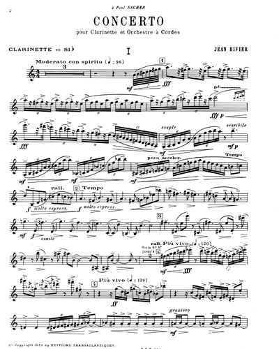 Concerto pour clarinette et orchestre à cordes 