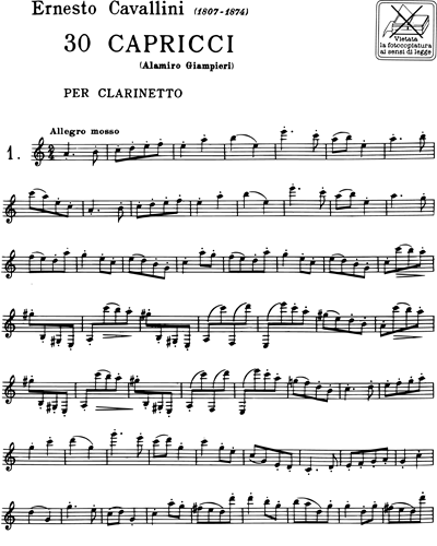 30 Capricci per clarinetto