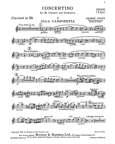 Concertino for Clarinet & Piano