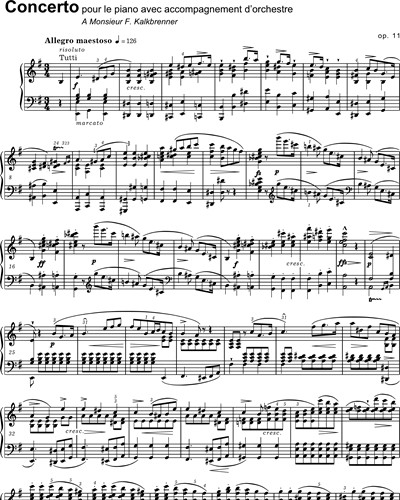 Concerto in E minor for Piano, op. 11