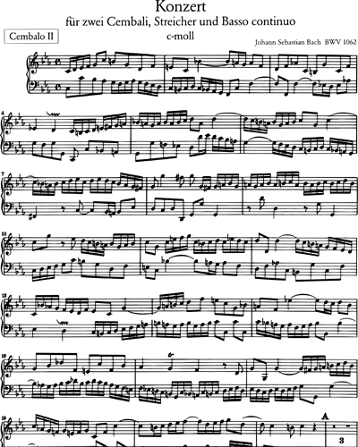 Cembalokonzert c-moll BWV 1062