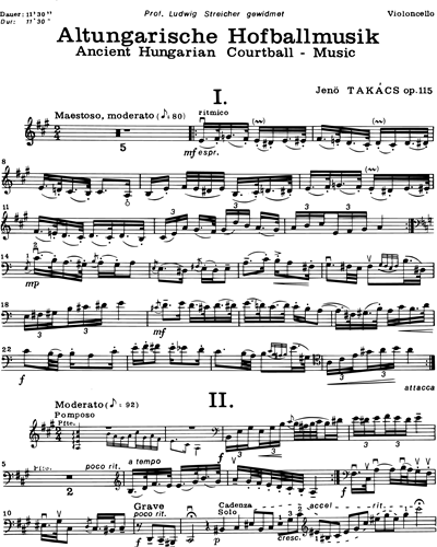 Altungarische Hofballmusik, op. 115a