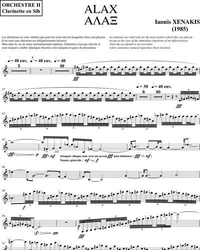 [Orchestra 2] Clarinet