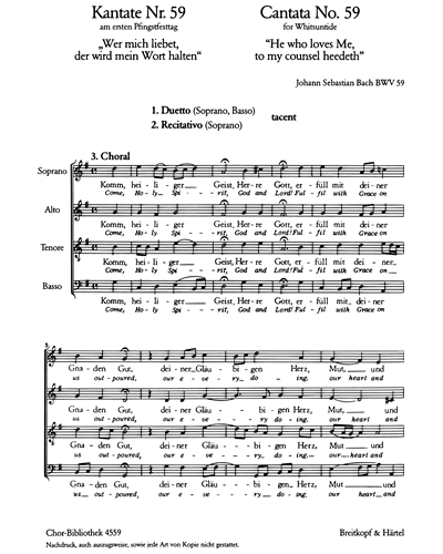 Kantate BWV 59 „Wer mich liebet, der wird mein Wort halten“