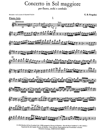 Flute Concerto In G Major