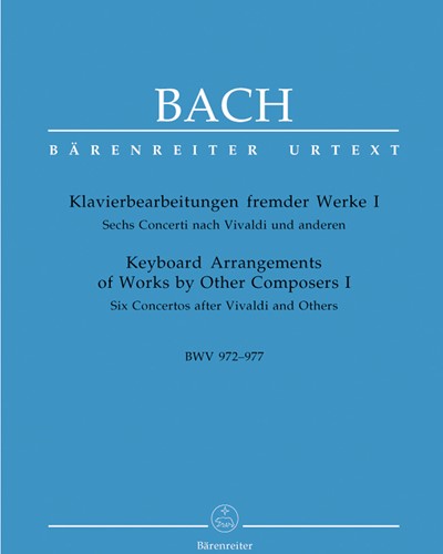 Keyboard Arrangements of Works by Other Composers I BWV 972-977