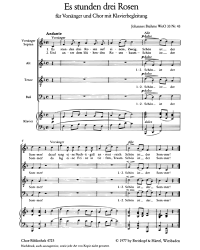 Deutsche Volkslieder WoO 33 - Nr. 43