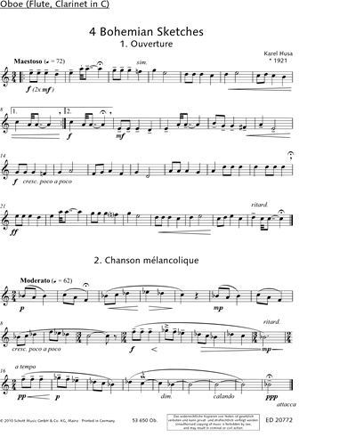 Oboe/Flute (Alternative)/Clarinet in C (Alternative)