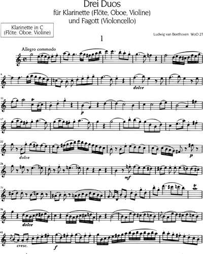 Clarinet in C/Flute (Alternative)/Oboe (Alternative)/Violin (Alternative)