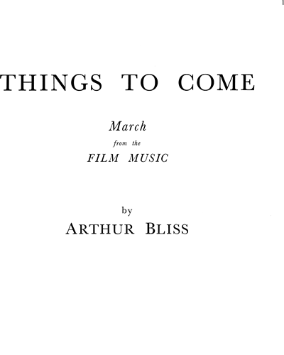 Things to Come: March